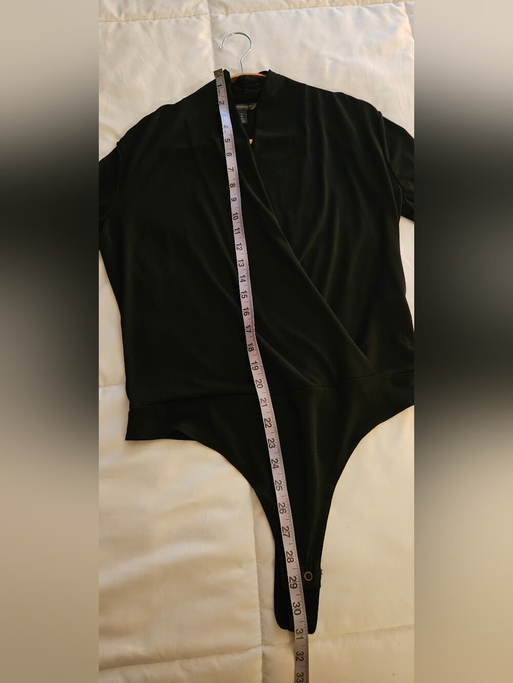 Banana Republic Black Surplice Long-Sleeve Bodysuit - Picture 4 of 4